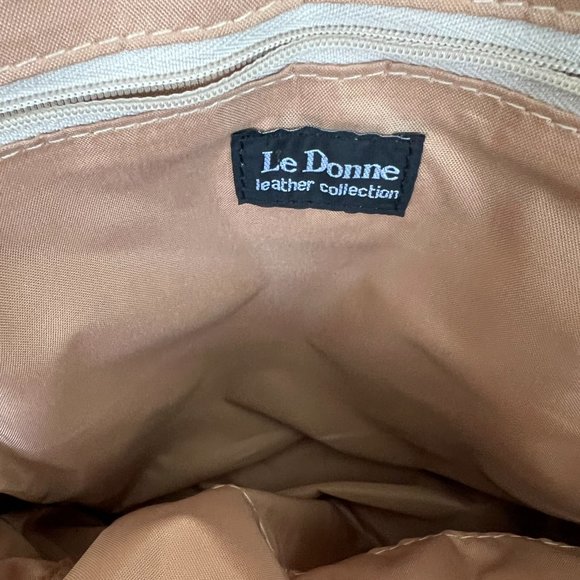 Le Donne Tan Leather Back Pack Bag main image 5